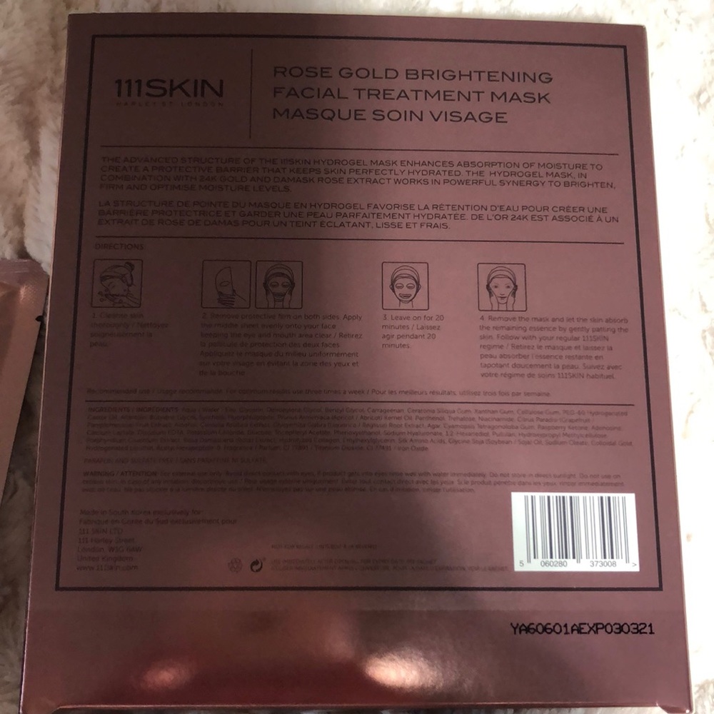 111SKIN Rose Gold Brightening Facial Masks(5 Pack) - Picture 7 of 8